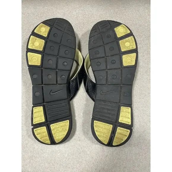 Nike Comfort Cushioned Footbed Flip Flops Women's 10 Thong Sandals Black-Summer - Picture 7 of 11